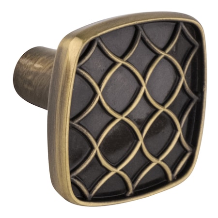 Amerock Contemporary Square Cabinet Knob 1-1/8 in. Diameter Elegant Brass BP27008EB